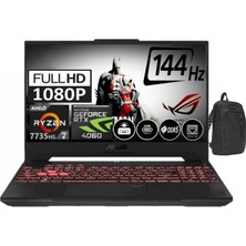 Asus Tuf Gamıng A15 FA507NV-LP037 Amd Ryzen 7 7735HS 64GB Ddr5 Ram 512GB SSD 8gb RTX4060 15.6inç Fhd IPS 144Hz Freedos Taşınabilir Bilgisayar FA507NV-LP03707+ZETTAÇANTA