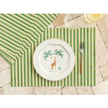English Home Pring Bambu 4'lü Amerikan Servis 45 x 30 cm Yeşil