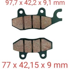 Atv Fren Disk Balatası 9 mm Çengelli FA197