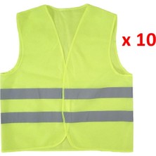 Yelek Reflektörlü Sarı 10 Lu Paket