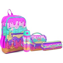 Coral High Kids 4'lü Çanta Seti (4 Bölmeli Çanta-Beslenme-Kalemlik-Matara)