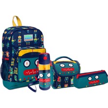 Coral High Kids 4'lü Çanta Seti (4 Bölmeli Çanta-Beslenme-Kalemlik-Matara)