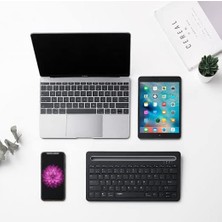 Coverzone Bluetooth 3.0 Ultra Ince Klavye Şarjlı Multi Device Mac/win/android/ios Uyumlu Tablet Standlı Kablosuz Klavye K6100