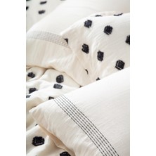 Ecocotton Imre Çift Kişilik Nevresim Takımı %100 Organik Pamuk Müslin Siyah 200X220 cm