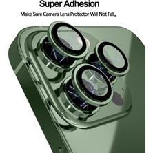 Babilden Iphoe 13 Pro Alüminyum Alaşım Çerçeveli Tempered Glass Kamera Lens Koruyucu