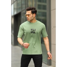 Comstarmoda Erkek Wild Soul Baskılı Owersize Tshirt