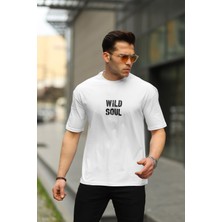Comstarmoda Erkek Wild Soul Baskılı Owersize Tshirt