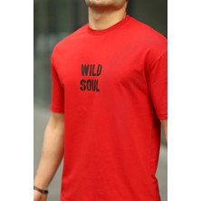 Comstarmoda Erkek Wild Soul Baskılı Owersize Tshirt