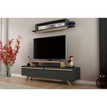 Derya Dekor Harmony Üst Raflı Tv Ünitesi Kilim -Antrasit