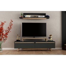 Derya Dekor Harmony Üst Raflı Tv Ünitesi Kilim -Antrasit