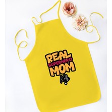 Bk Gift Kişiye Özel Isimli Anneler Günü Tasarımlı Sarı Mutfak Önlüğü, Aşçı Önlüğü, Şef Önlüğü, Anneye Hediye-21