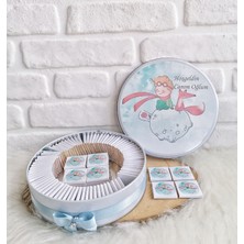 Bunnyball Chocolate 100 Adet Isme Özel Küçük Prens Temalı Erkek Bebek Çikolata