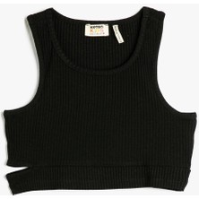 Koton Kız Çocuk Kolsuz Pencere Detaylı Crop Üst 3SKG30036AK
