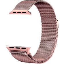 Voyo Apple Watch Uyumlu 3 4 5 6 7 8 Se 42MM 44MM 45MM 49MM Ultra Saat Kordonu Metal Hasır Örgü Yht-67