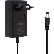 Gizzodo Weko 12 Volt - 1 Amper 5.5*2.5 Uçlu Plastik Geniş Işıklı Kasa Priz Tip Adaptör Yerli Üretim