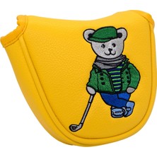 Cosy Zone Golf Kulübü Kafa Kapağı Pu Moda Sargısı Kol Golf Tokmak Putter Baş Sarı (Yurt Dışından)