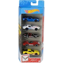 Hot Wheels Beşli Araba Seti Corvette 01806 - GTN35
