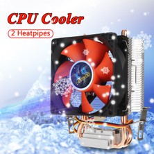 Teenspirit COMPUTERS80MM Mini Cpu Soğutucu 2 Isı Boruları Lga 775/1155/1156 Amd Am2 Amd3 Için Soğutma Fanı (Yurt Dışından)