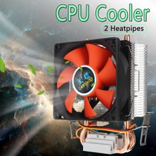 Teenspirit COMPUTERS80MM Mini Cpu Soğutucu 2 Isı Boruları Lga 775/1155/1156 Amd Am2 Amd3 Için Soğutma Fanı (Yurt Dışından)