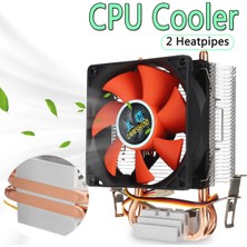 Teenspirit COMPUTERS80MM Mini Cpu Soğutucu 2 Isı Boruları Lga 775/1155/1156 Amd Am2 Amd3 Için Soğutma Fanı (Yurt Dışından)