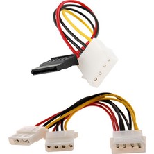 Teenspirit Bilgisayar Molex 4 Piny Ayırıcı Kablo ve Sata Tedarikdişi - Molex Erkek Adaptör Dönüştürücü Kablosu, 6 Inç (Yurt Dışından)