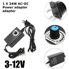 Teenspirit Yeni Araç Evrensel Ac/dc Güç Adaptörü 1-12V 2A Besleme Motoru Hız Kontrol Cihazı LED Dimmer (Yurt Dışından)