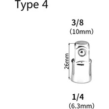 Teenspirit Lokma Anahtar Adaptörü 1/2 1/4 3/8 Inç Cırcır Soket Dönüştürücü Seti El Aletleri (Yurt Dışından)