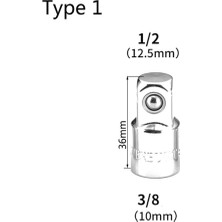 Teenspirit Lokma Anahtar Adaptörü 1/2 1/4 3/8 Inç Cırcır Soket Dönüştürücü Seti El Aletleri (Yurt Dışından)