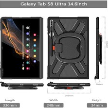 Xhappy Samsung S8 Ultra 14.6 X900/X906 Döner Braket Düşmeyi Önleyici Tablet Kabuğu Klavyeye Bağlanabilir (Yurt Dışından)