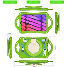 Xhappy Apple Ipadmini6 2021 Tablet Bilgisayar Kasası Karikatür Yumuşak Silikon Anti-Damla Dönen Braket Koruyucu Kılıf (Yurt Dışından)