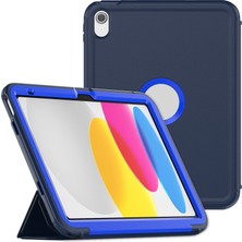 Xhappy iPad 10. Için 10.9" Üçe Katlama Standlı Üç Katmanlı Paramparça Olmayan Tablet Kılıfı (Yurt Dışından)