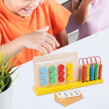 Kenan Ahşap Sürgülü Bulmaca Renkli Boncuk Çerçeve Abacus Komik Montessori Okul Öncesi (Yurt Dışından)