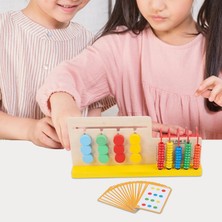 Kenan Ahşap Sürgülü Bulmaca Renkli Boncuk Çerçeve Abacus Komik Montessori Okul Öncesi (Yurt Dışından)