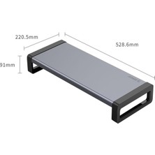 Orıco Hsq-02 Alüminyum Monitör Yükseltici Stand Gri