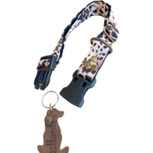 Balkonda Köpek boyun tasması kolye leopar desen kolon genişlik:2,5cm kalınlık:1mm boyun ölçüsü:24-46cm dog collar T4-2