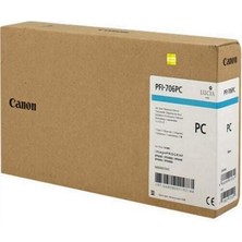 Canon PFI-706 Pc (Photo Cyan) Fotoğraf Mavi Plotter Orijinal Mürekkep Kartuş 700 Ml. (6685B001)