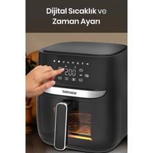 Goldmaster Bella 1700W Xl Dokunmatik Cam Kapaklı Hazne Aydınlatmalı 3kg Tartı Fonksiyonlu Airfryer Sıcak Hava Fritözü