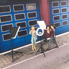 Fenteer 5 Adet 1/64 Minyatür Sahne, Masaüstü Ev Dekorasyonu Için Sokak Sahnesi Haki (Yurt Dışından)