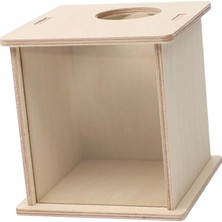 Fenteer Hamster Kazma Kutusu Ahşap Açık Akrilik Görünür Hutch Kulübesi Hamster Kum Banyo Kutusu 16CMX13CMX14CM (Yurt Dışından)