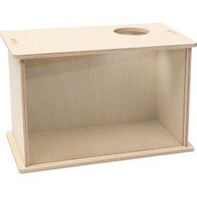 Fenteer Hamster Kazma Kutusu Ahşap Açık Akrilik Görünür Hutch Kulübesi Hamster Kum Banyo Kutusu 25CMX15CMX15CM (Yurt Dışından)