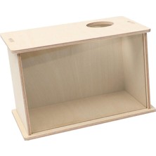 Fenteer Hamster Kazma Kutusu Ahşap Açık Akrilik Görünür Hutch Kulübesi Hamster Kum Banyo Kutusu 25CMX15CMX15CM (Yurt Dışından)