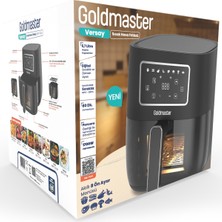 Goldmaster Versay 1700W Xl Dokunmatik 8 Ön Ayarlı Cam Kapaklı Hazne Aydınlatmalı Airfryer Sıcak Hava Fritözü