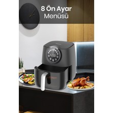 Goldmaster Freefry 1700W Xl Dokunmatik 8 Ön Ayarlı Cam Kapaklı Hazne Aydınlatmalı Airfryer Sıcak Hava Fritözü