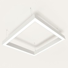 TekwaT Kare 100x100 Lineer Armatür (CRI>95) 3000 Kelvin Beyaz Kasa
