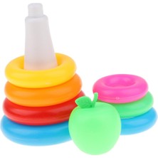 Fenteer Plastik Istifleme Yüzük Kiti, Çocuklar Için Oyuncak Oynayan Yeşil Elma Banyosu Bebek Çocuğu (Yurt Dışından)