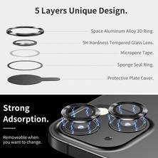 Babilden iPhone 13 Alüminyum Alaşım Çerçeveli Tempered Glass Kamera Lens Koruyucu