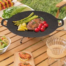 Fenteer Barbekü Izgara Tavası Hafif Barbekü Izgara Tabağı Malzemeler Için Yürüyüş Mutfağı 30 cm (Yurt Dışından)