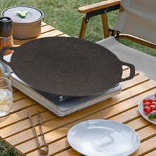 Fenteer Barbekü Izgara Tavası Hafif Barbekü Izgara Tabağı Malzemeler Için Yürüyüş Mutfağı 30 cm (Yurt Dışından)