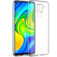 Wowacs Xiaomi Redmi Note 9 ile Uyumlu Kılıf Şeffaf Kamera Korumalı Esnek Silikon Telefon Kılıfı Kapak