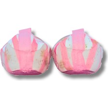 First Step Ananas Baskılı Varak Pembe Kız Çocuk Kaydırmaz Tabanlı Deniz AYAKKABISI-F-7018